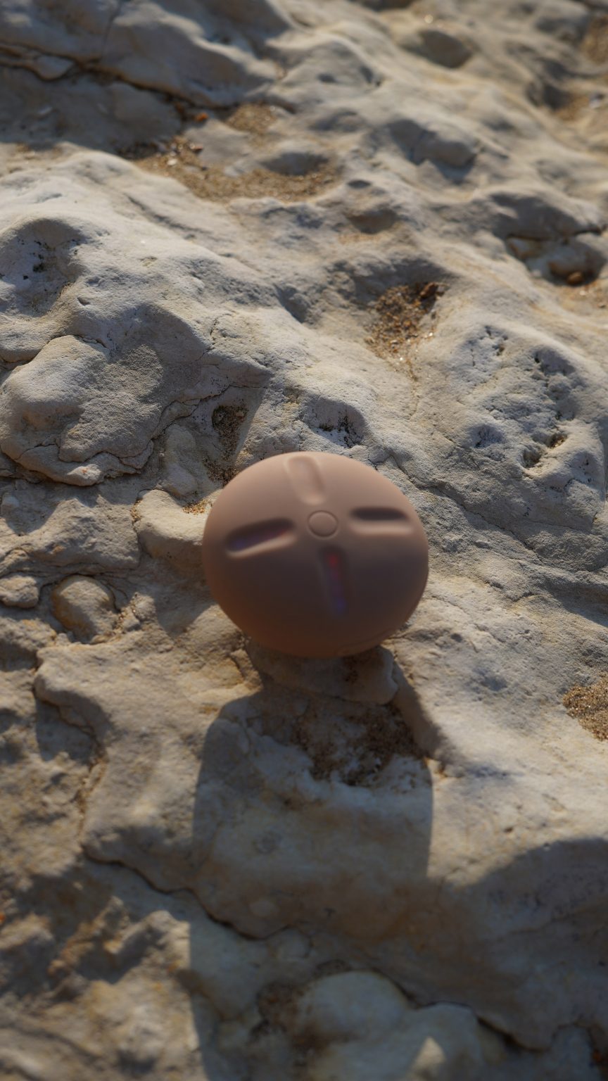 A Stem Player on sand