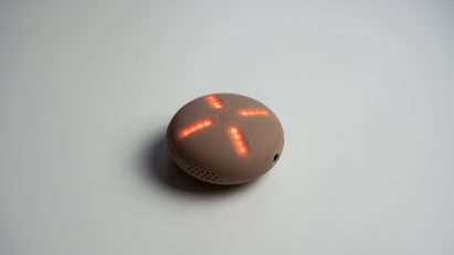 Stem Player lit up in red