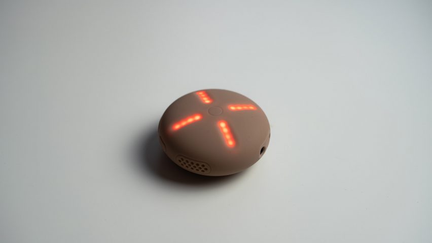 Stem Player lit up in red