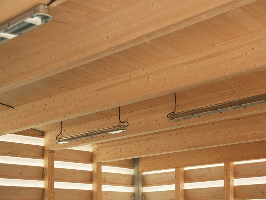 Wooden barn interior
