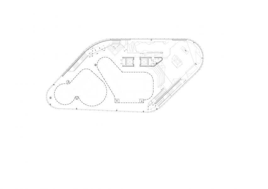 Floor plan of F51 multi-storey skatepark by Hollaway Studio