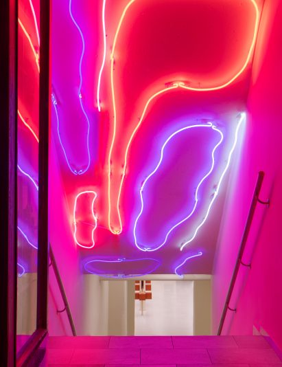 Neon stairwell
