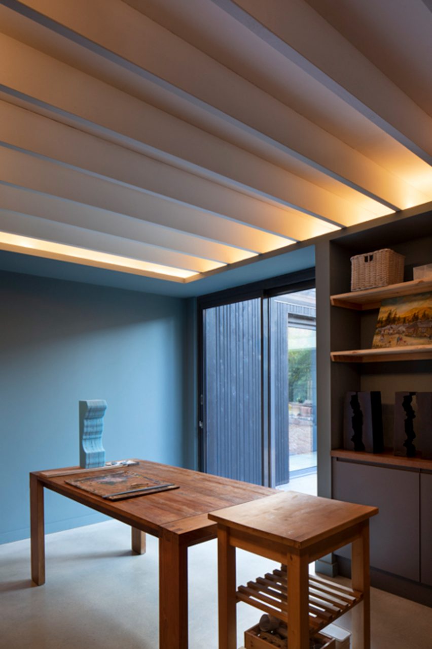 A dining room inside Maker's House extension