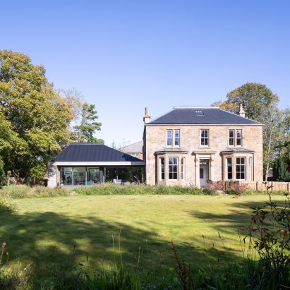 The exterior of Maker's House and its extension
