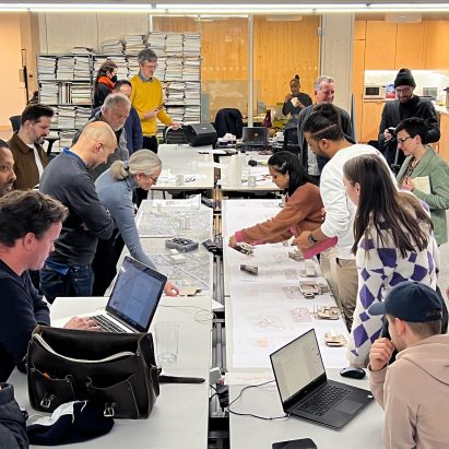 Students at the MArch in Designing Architecture course at LSA
