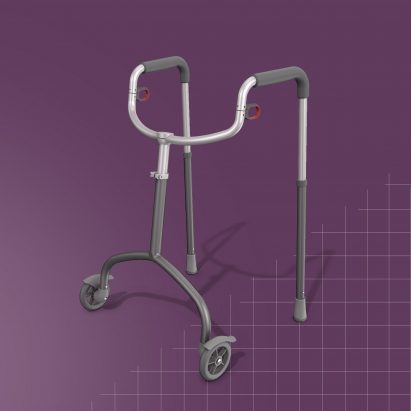 A silver zimmerframe