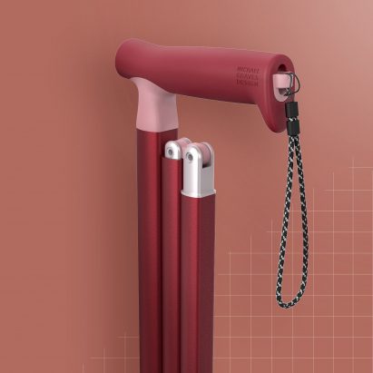 A red walking stick