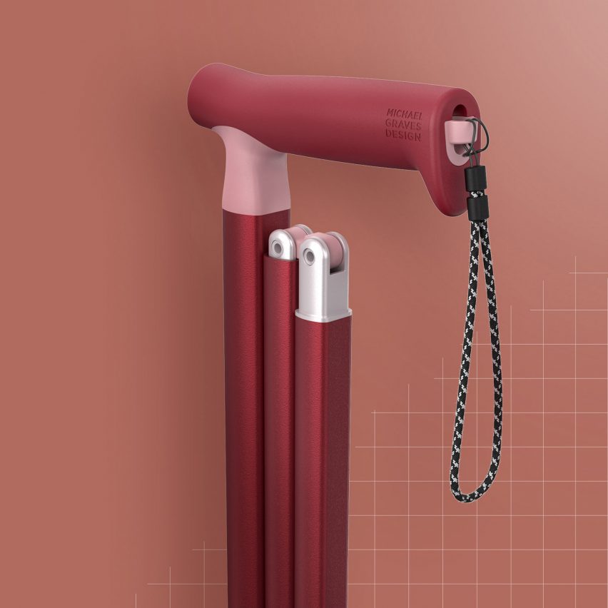 A red walking stick
