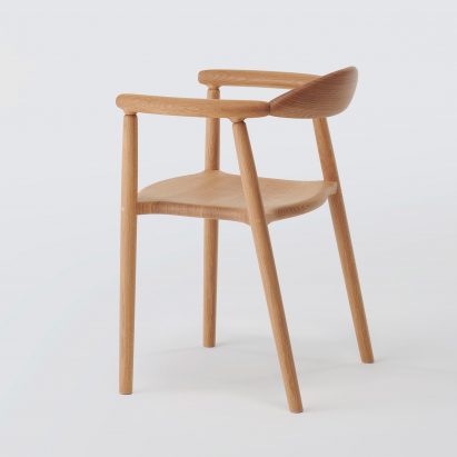 The Musubi Armchair is made from solid wood
