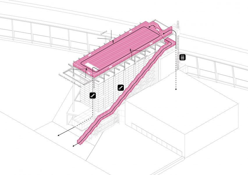 Isometric drawing of The Podium