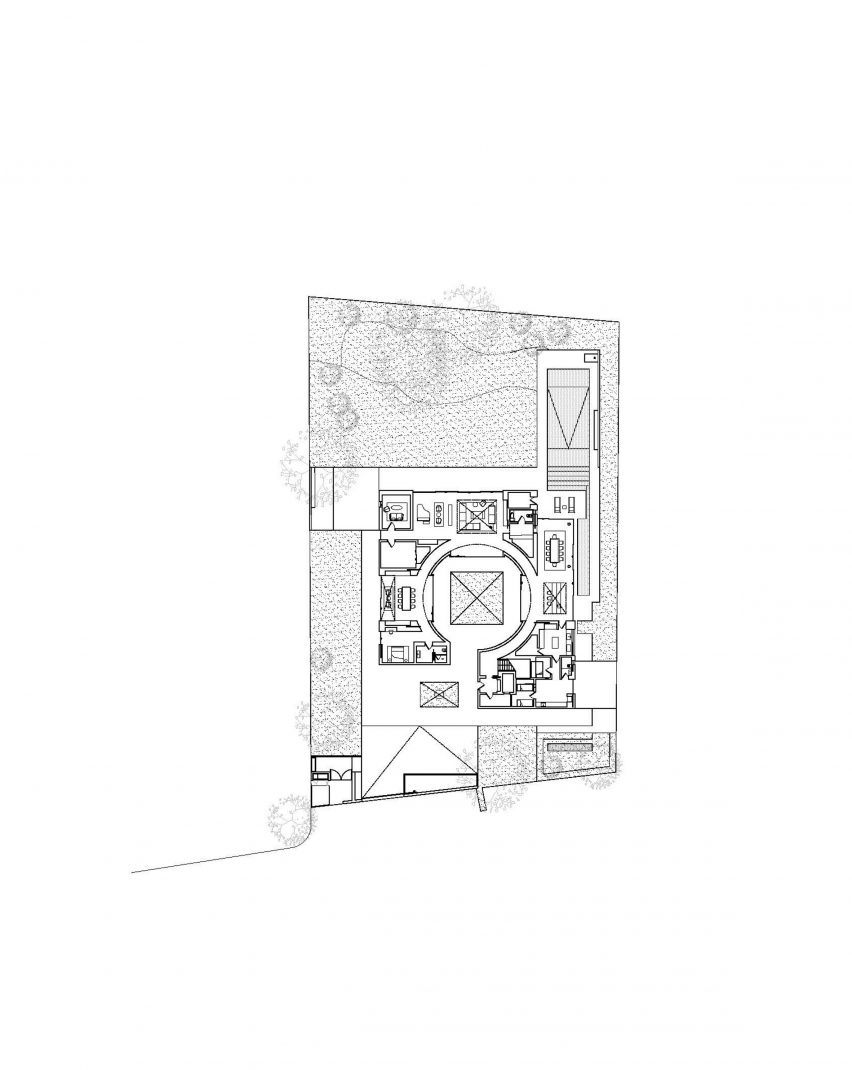 Ground floor plan of House of Remembrance by Neri&Hu