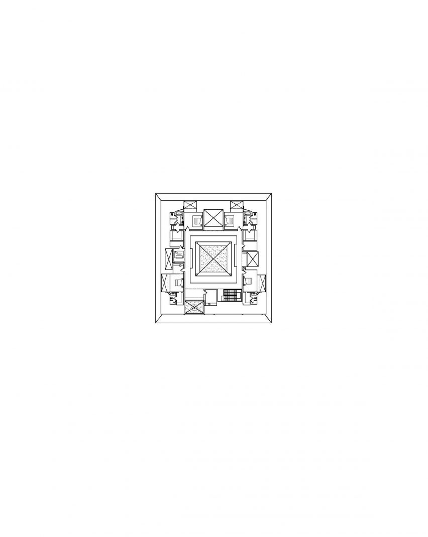 Second floor plan of House of Remembrance by Neri&Hu