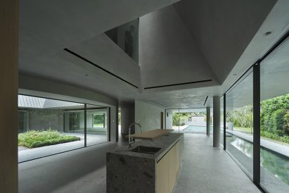 Interior image of the open plan kitchen at House of Remembrance