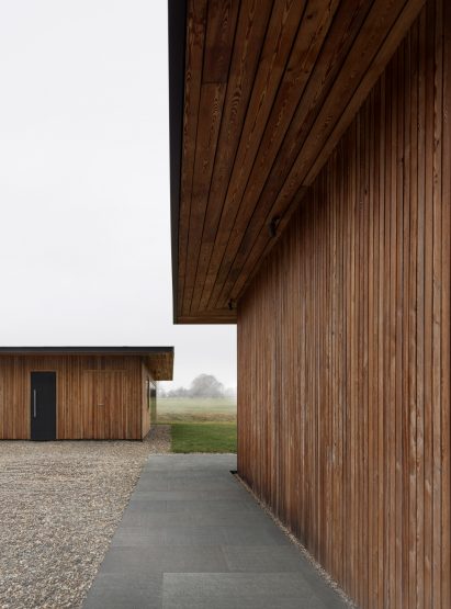 Larch-clad buildings