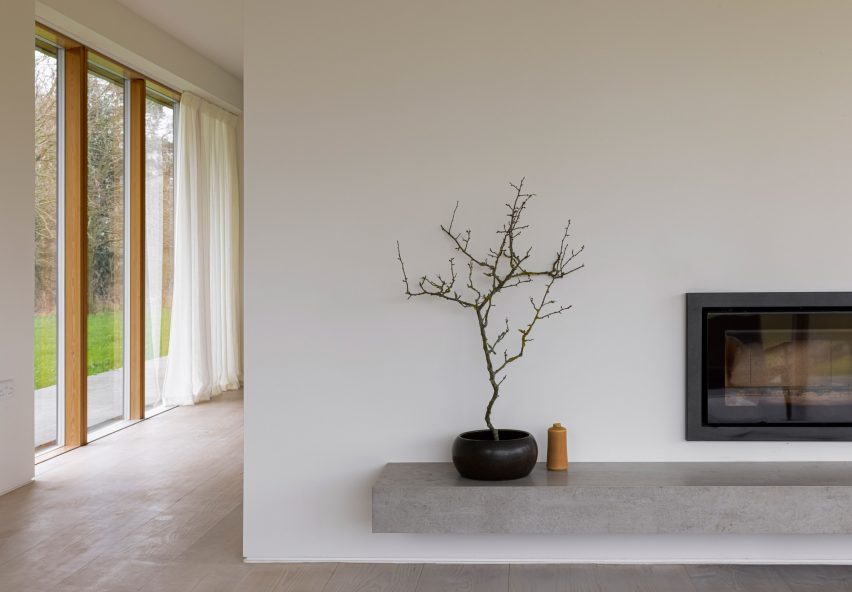 White-walled living room