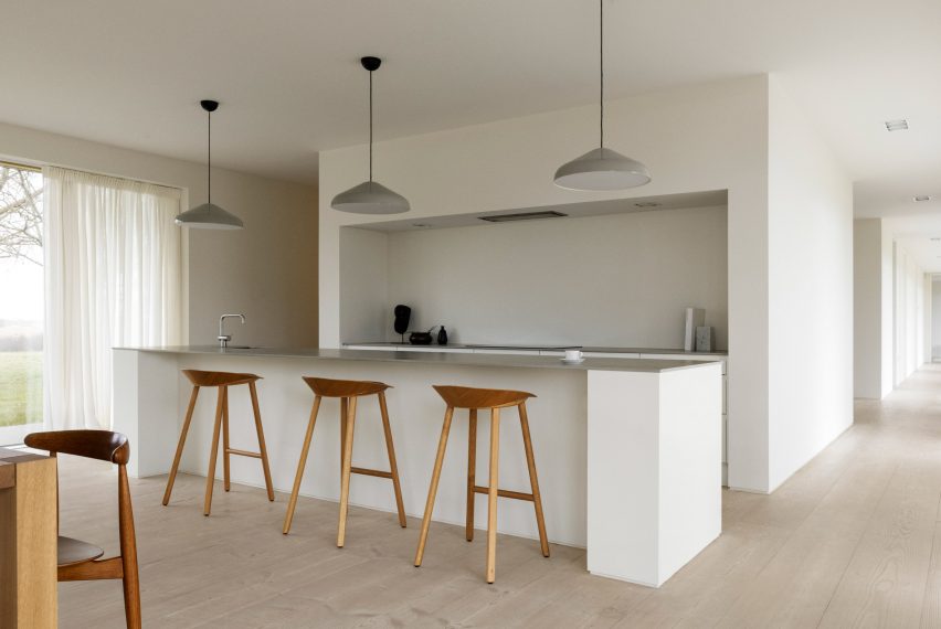 White-walled kitchen
