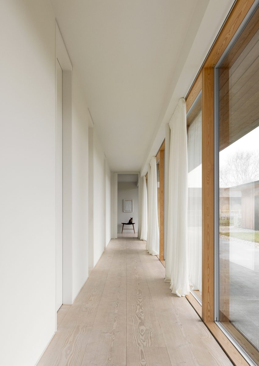 White-walled hallway