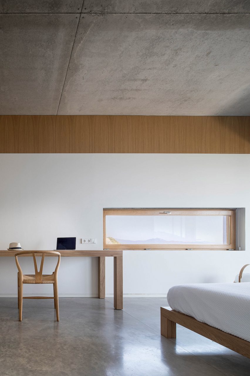 White-walled bedroom