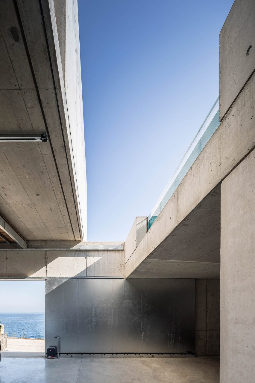 Sheltered patio of Spanish house