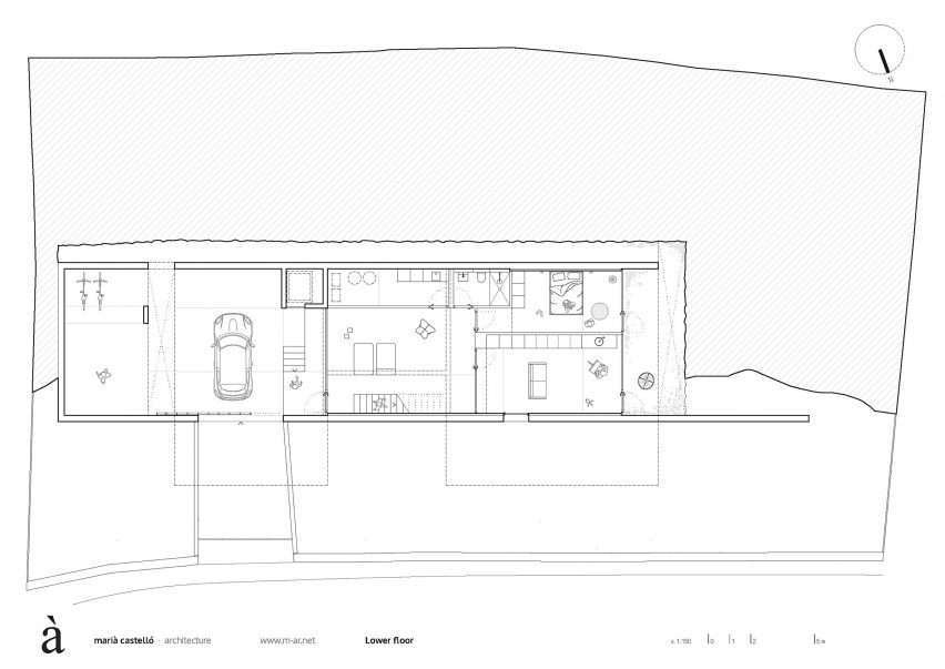 Floor plan of House in Port de la Selva by Marià Castelló and José Antonio Molina
