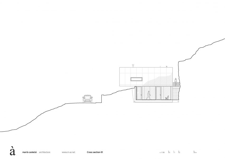 Section of House in Port de la Selva by Marià Castelló and José Antonio Molina