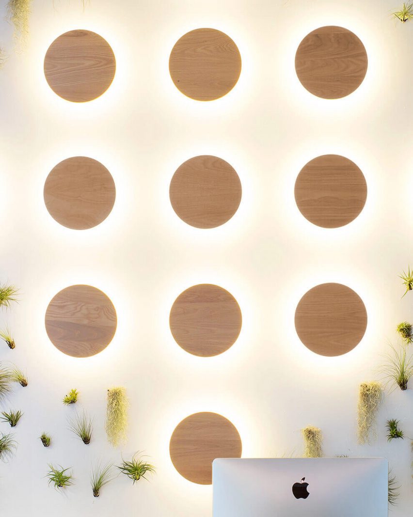 Several wooden light sconces by RBW