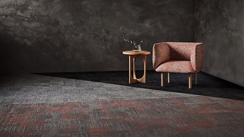 Mix of Raw Elements carpet tiles