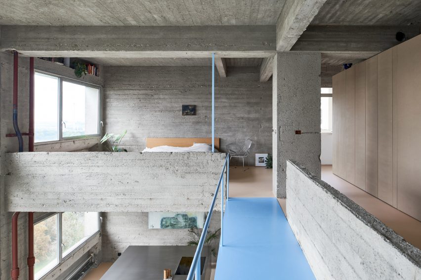 Concrete apartment interior