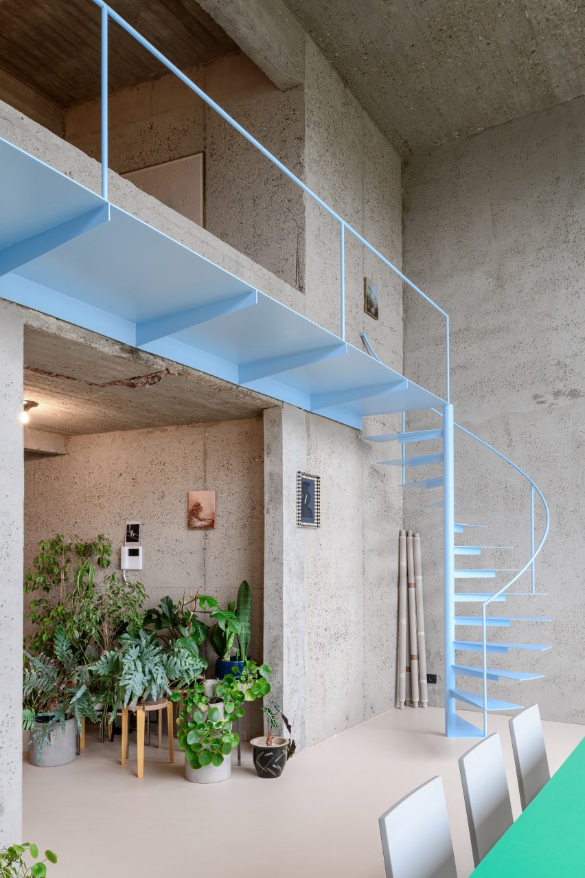 Concrete apartment interior