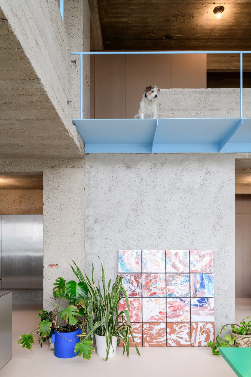 Concrete apartment interior