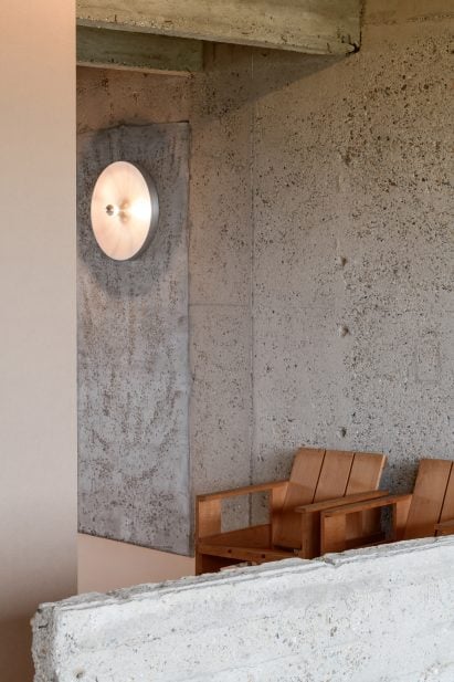 Rietveld Crate Chairs set against concrete