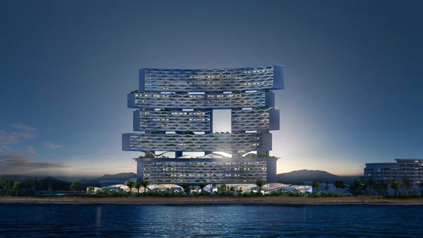 Bay view of Sanya Horizons by Buro Ole Scheeren
