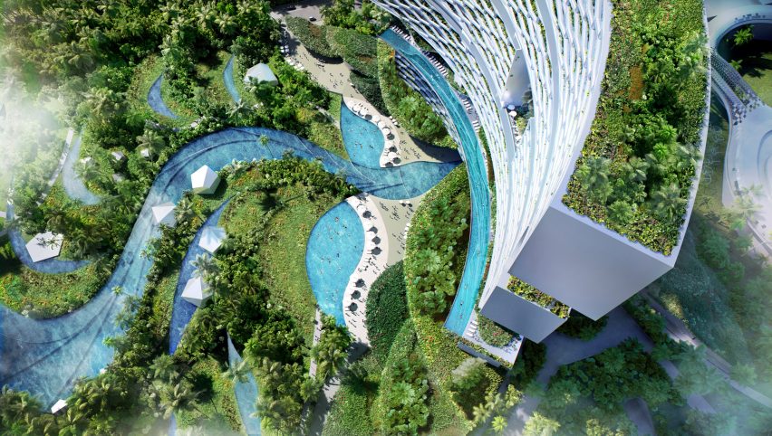 Garden terraces at Sanya Horizons by Buro Ole Scheeren