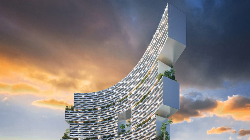 Sky perspective of Sanya Horizons by Buro Ole Scheeren