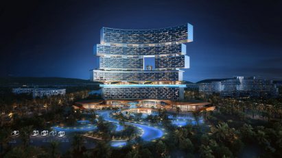 Night view of Sanya Horizons by Buro Ole Scheeren