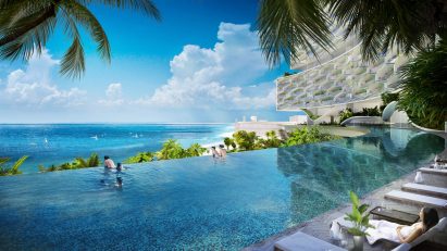 Infinity pool at Sanya Horizons by Buro Ole Scheeren