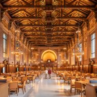 The main hall inside the Schwarzmann Center