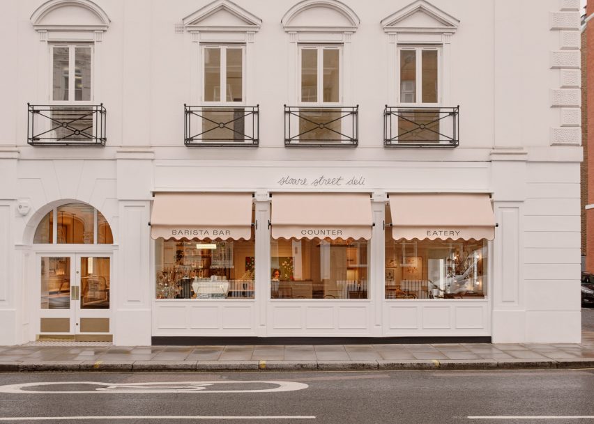 The exterior of Sloane Street Deli in London