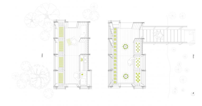 Plans of Solar Greenhouse by IAAC