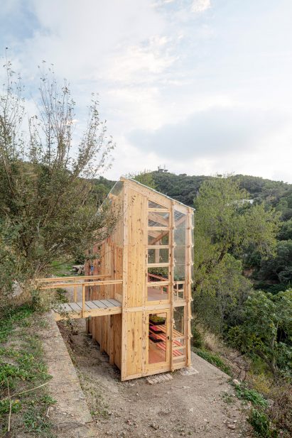 Solar Geenhouse is perched on hilly terrain