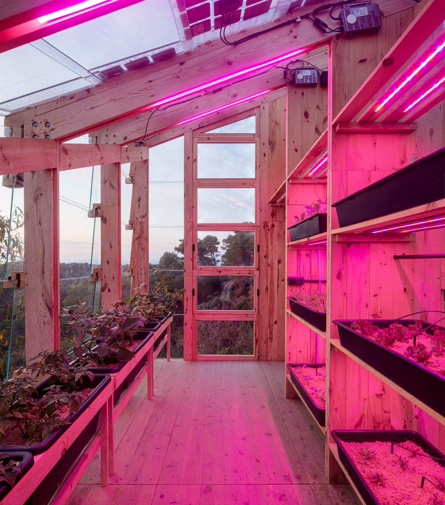 Solar Greenhouse is an energy and food production prototype by the IAAC