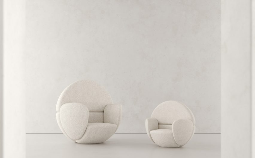 Two Coldette chairs are pictured beside each other