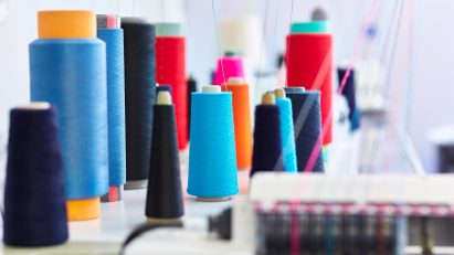 A collection of colourful sewing threads