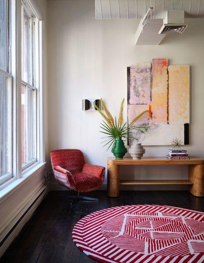 White walls and hardwood floors