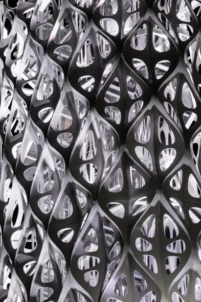 Laser-cut steel panels