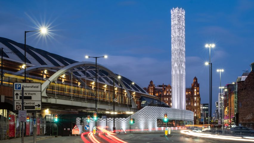 Tonkin Liu creates nature-informed tower for Manchester’s Civic Quarter