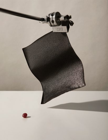 A square of grape leather material