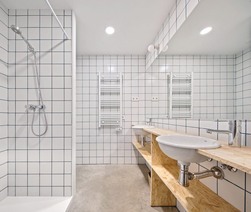 White-walled bathroom