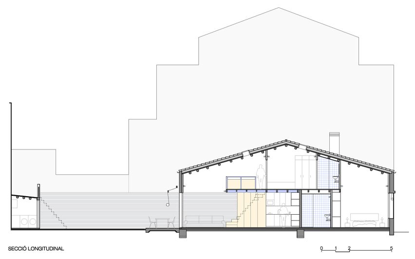 Section of 105JON by Vallribera Arquitectes