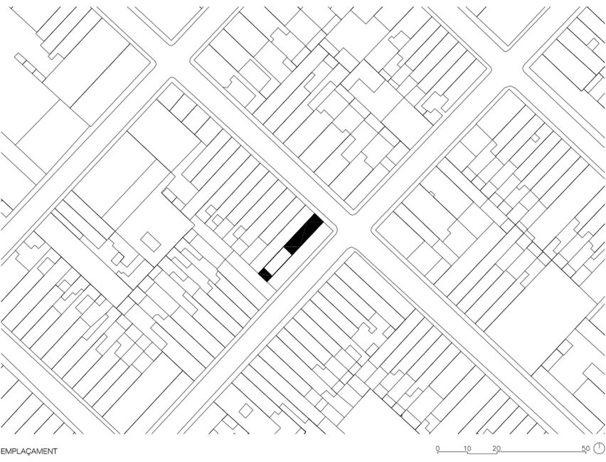 Site plan of 105JON by Vallribera Arquitectes